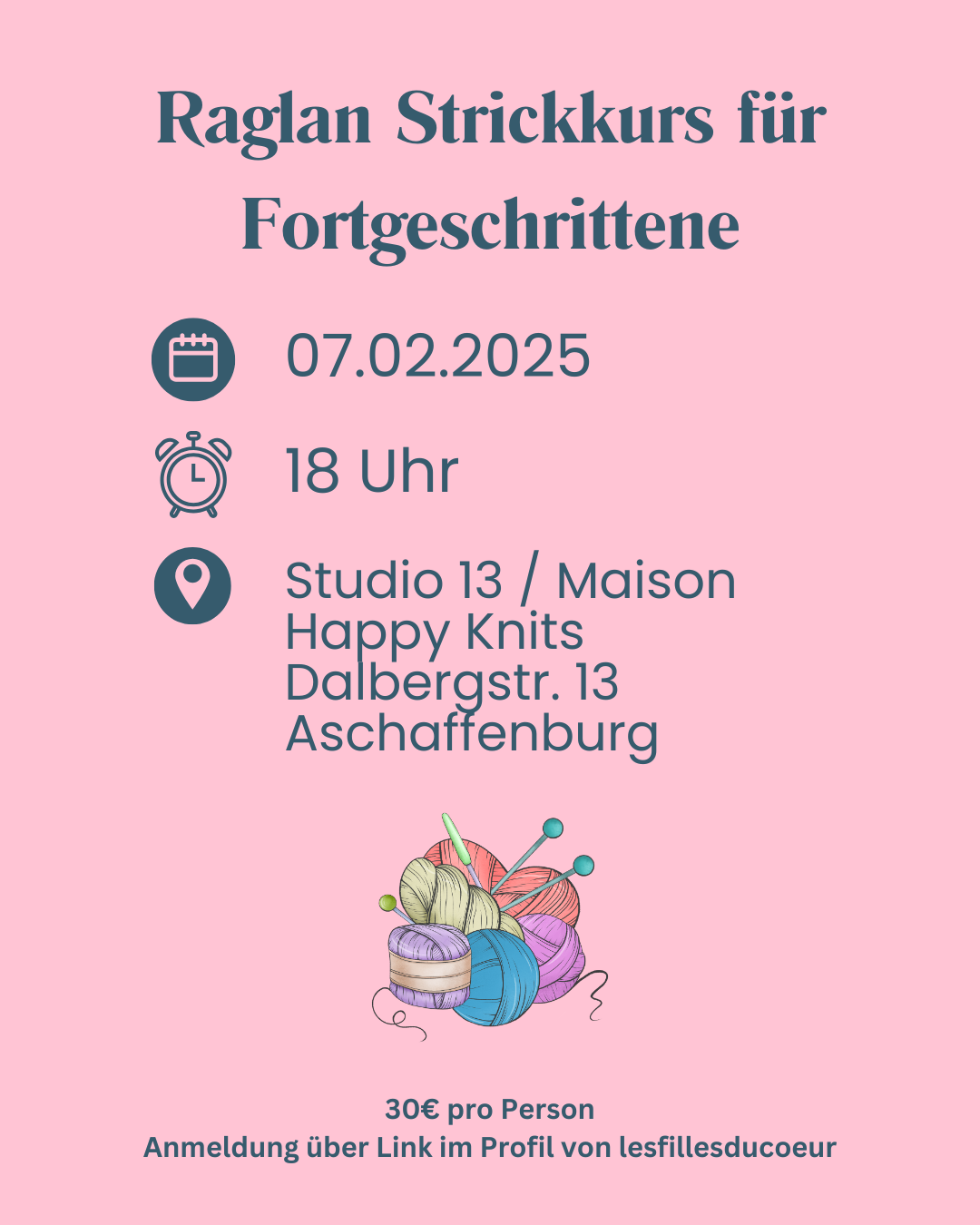 Strickkurs für Fortgeschrittene - ABtown Ladies Aschaffenburg